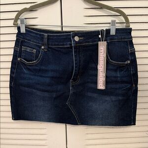 Missguided Indigo Denim Mini Skirt #055